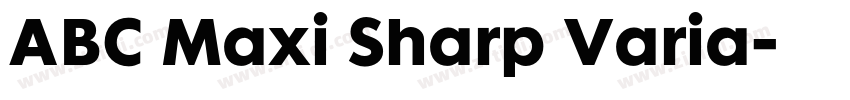 ABC Maxi Sharp Varia字体转换